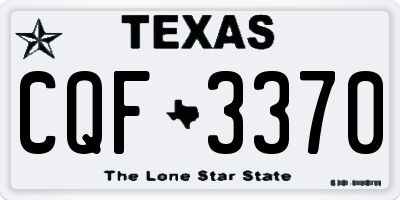 TX license plate CQF3370