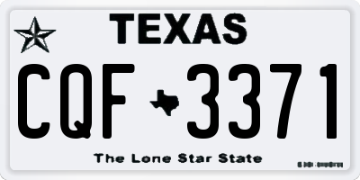 TX license plate CQF3371