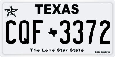 TX license plate CQF3372