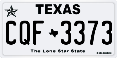 TX license plate CQF3373