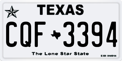 TX license plate CQF3394