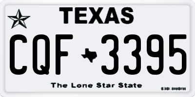 TX license plate CQF3395