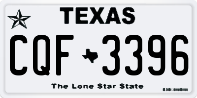TX license plate CQF3396