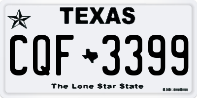 TX license plate CQF3399