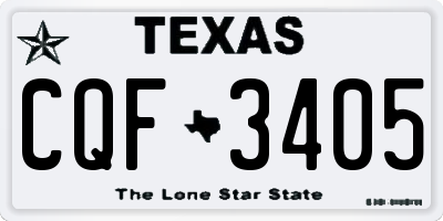TX license plate CQF3405