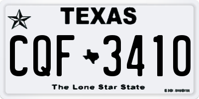TX license plate CQF3410