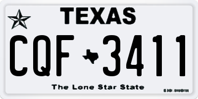 TX license plate CQF3411