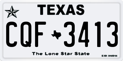 TX license plate CQF3413