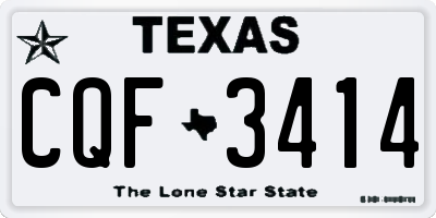 TX license plate CQF3414