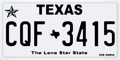 TX license plate CQF3415