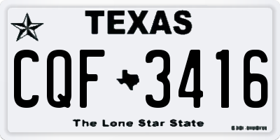 TX license plate CQF3416