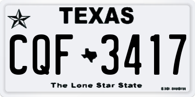 TX license plate CQF3417