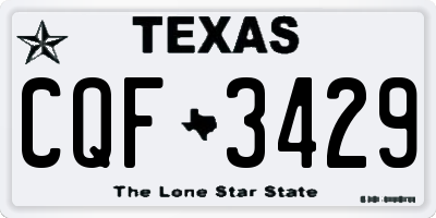TX license plate CQF3429