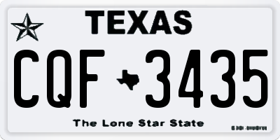 TX license plate CQF3435