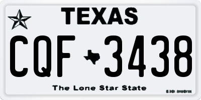 TX license plate CQF3438