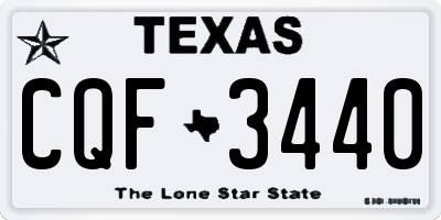 TX license plate CQF3440