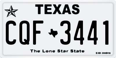 TX license plate CQF3441