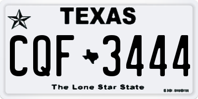 TX license plate CQF3444