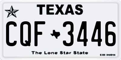 TX license plate CQF3446