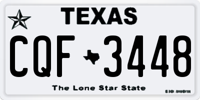 TX license plate CQF3448