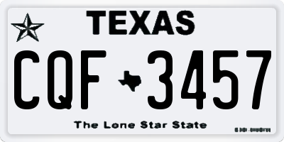 TX license plate CQF3457