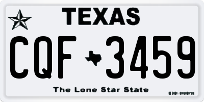 TX license plate CQF3459