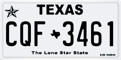 TX license plate CQF3461
