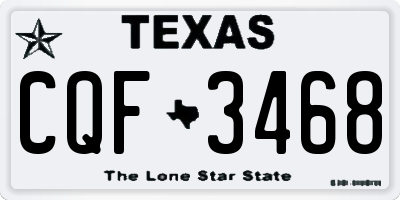 TX license plate CQF3468