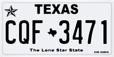 TX license plate CQF3471