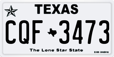 TX license plate CQF3473