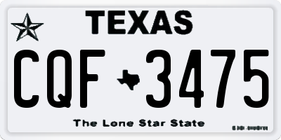 TX license plate CQF3475
