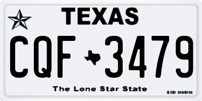 TX license plate CQF3479