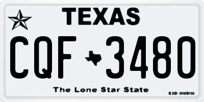 TX license plate CQF3480