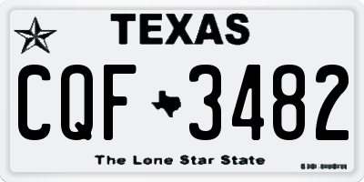 TX license plate CQF3482