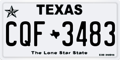 TX license plate CQF3483