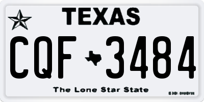 TX license plate CQF3484