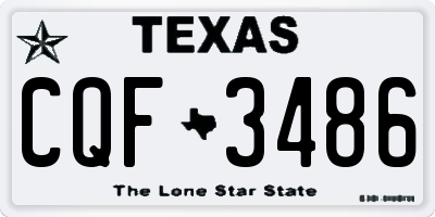 TX license plate CQF3486