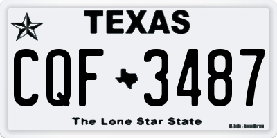 TX license plate CQF3487