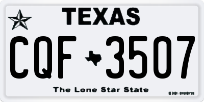 TX license plate CQF3507