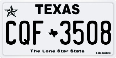 TX license plate CQF3508