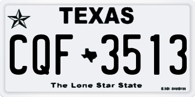 TX license plate CQF3513
