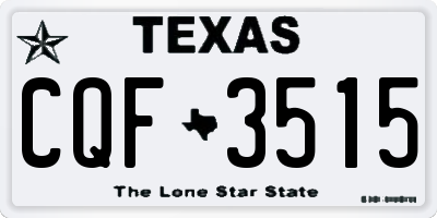 TX license plate CQF3515