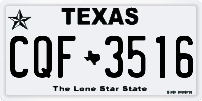 TX license plate CQF3516