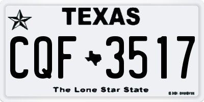 TX license plate CQF3517