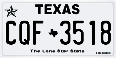 TX license plate CQF3518