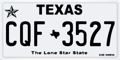 TX license plate CQF3527
