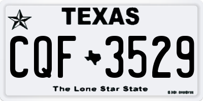 TX license plate CQF3529