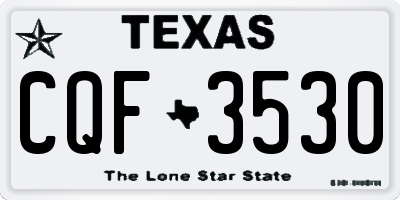 TX license plate CQF3530