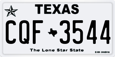 TX license plate CQF3544