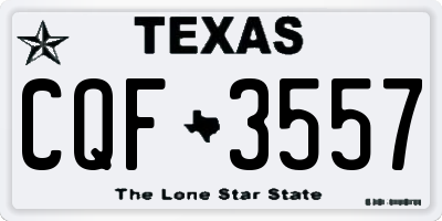 TX license plate CQF3557